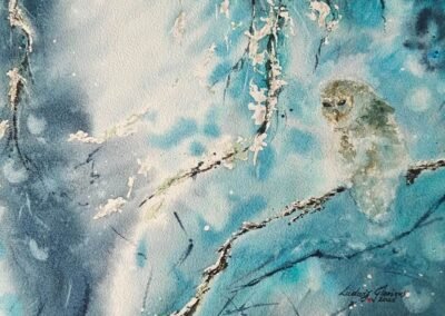 Owl 214 - 38 x 28 cm - VERKOCHT